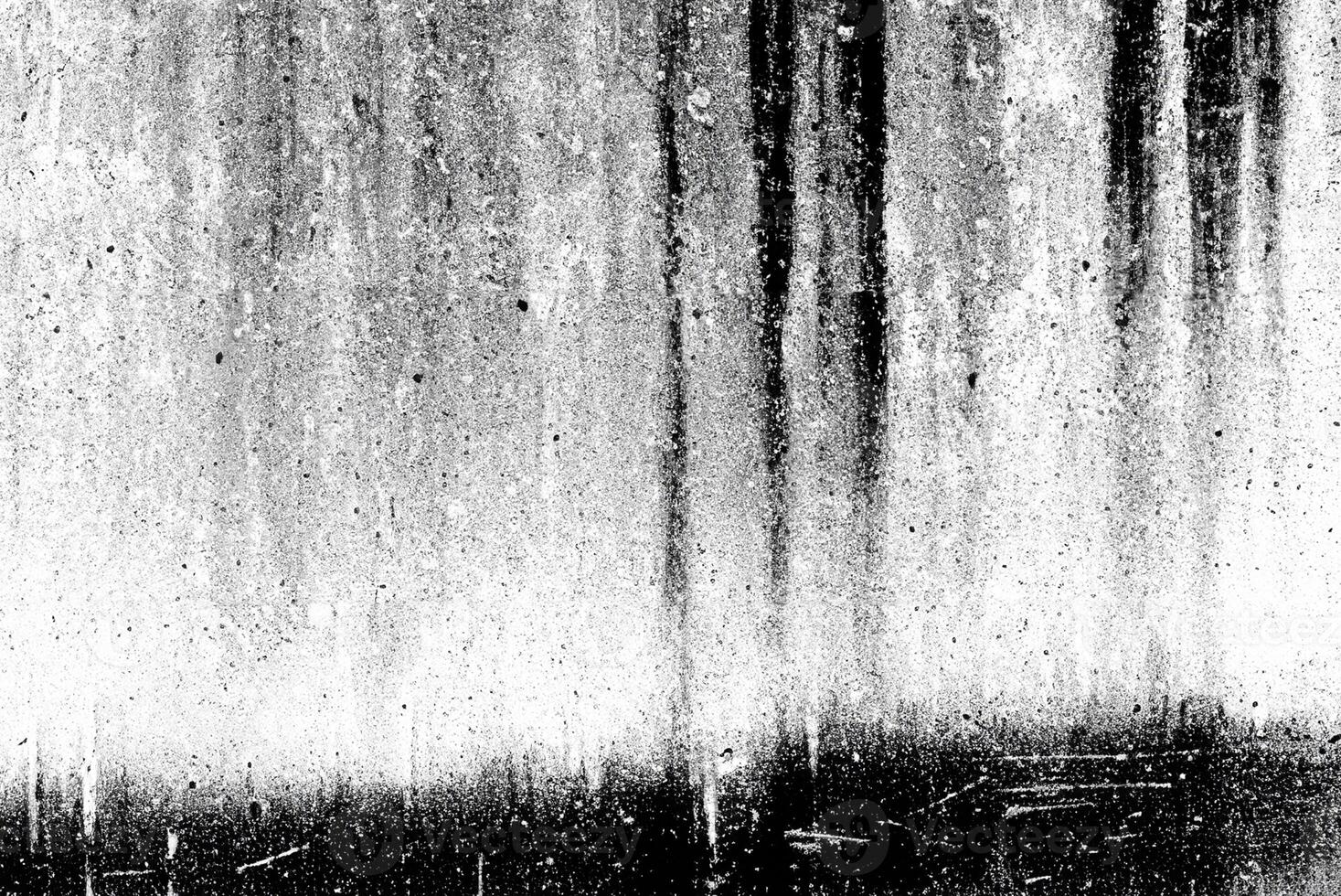 Vintage Weathered Concrete Wall Texture, Black and White Grunge Background with Dust Noise Grain Effect photo