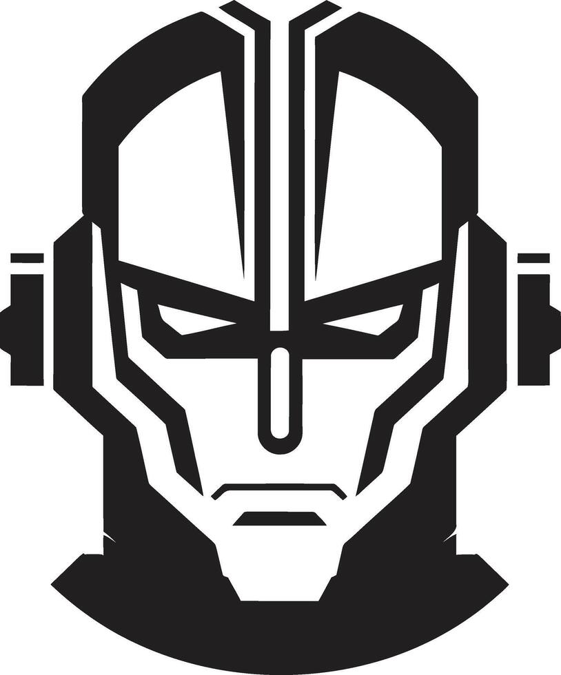 Cybernetic Crusader Futuristic Cyberrobot Robotic Revelation Black Robot vector