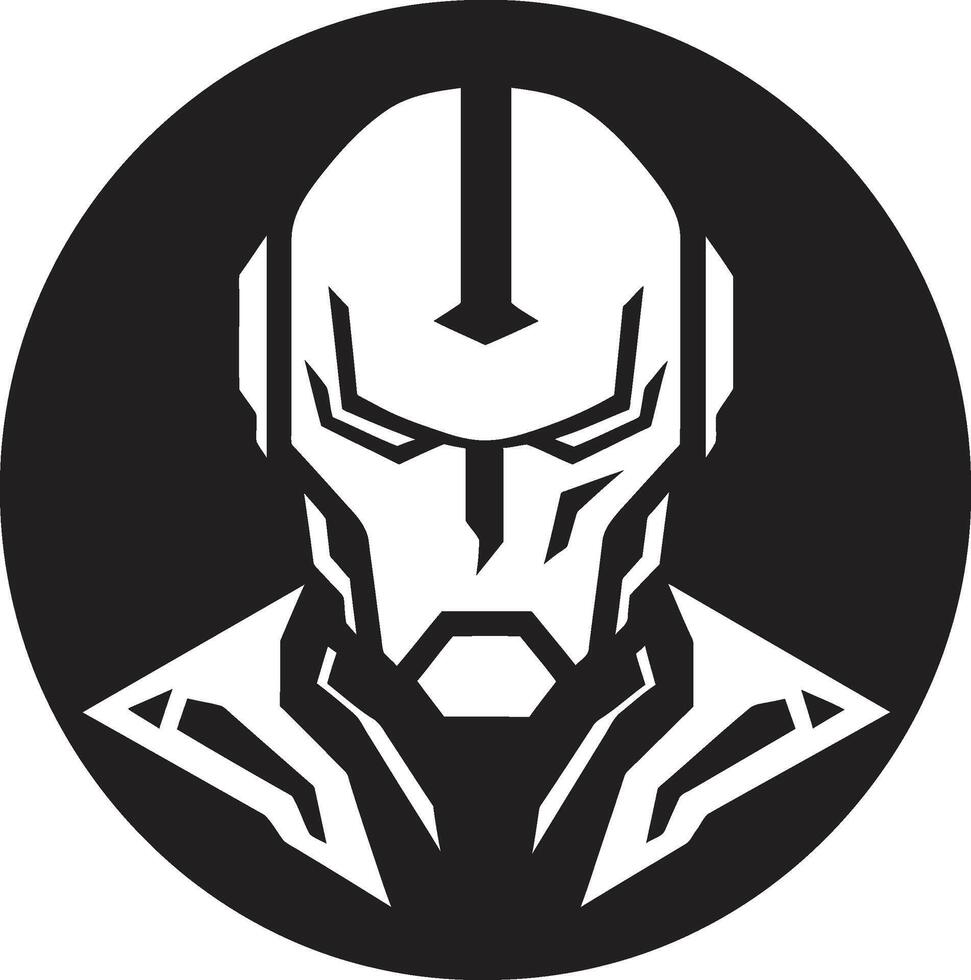Mechanical Monarch Cybernetic Face Techno Triumph Robot Face vector