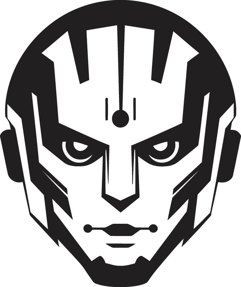 Circuitry Conductor Robot Symbol Electronic Avatar Futuristic Cybernetic vector