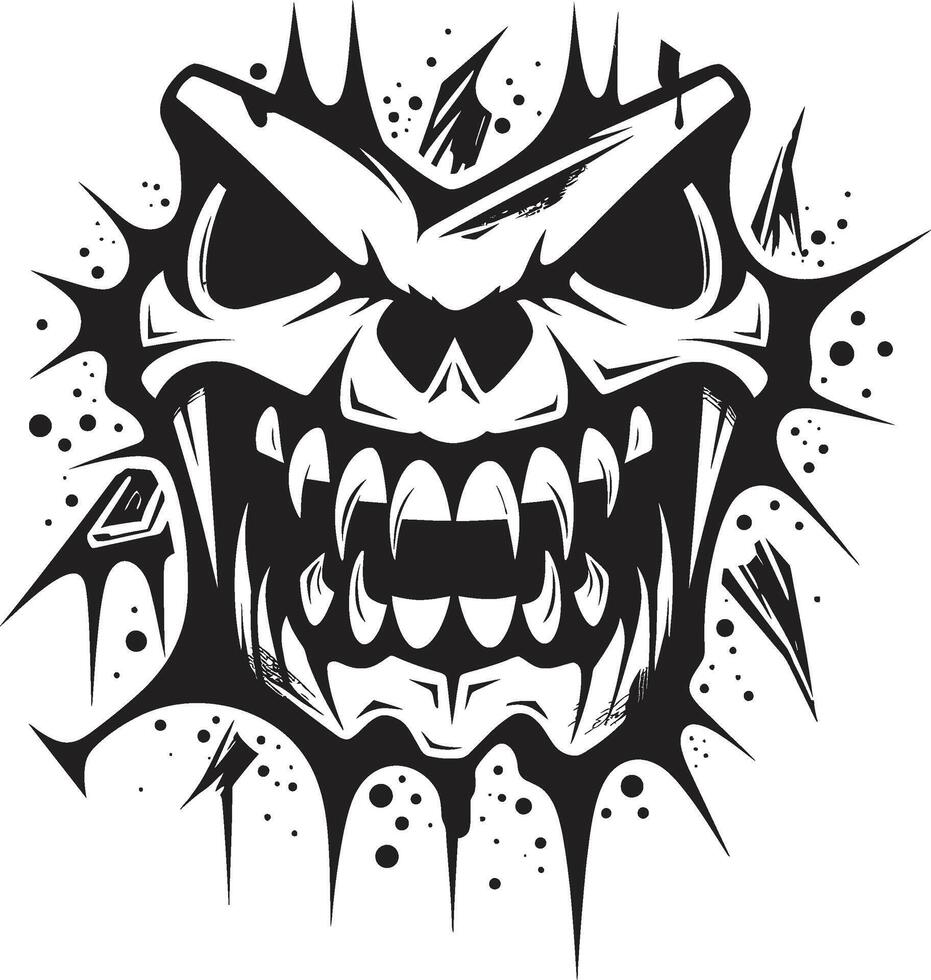 Wicked Snarl Sinister ic Jaw Abyssal Grin Black Sinister Evil Mouth vector