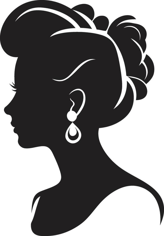 Enigmatic Noir Floral Face Symbol Noir Whisperer Black Floral Face vector
