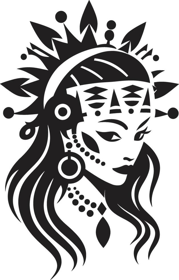 pétalo perfil floral mujer símbolo botánico belleza negro floral cara cabeza vector