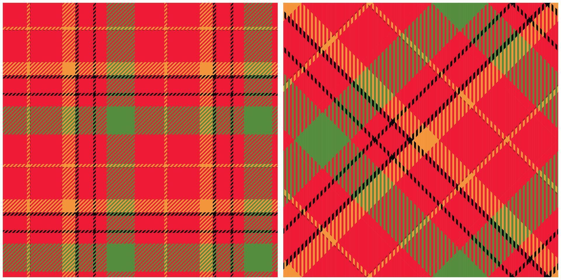 Tartan Seamless Pattern. Tartan Plaid Seamless Pattern. Seamless Tartan Illustration Set for Scarf, Blanket, Other Modern Spring Summer Autumn Winter Holiday Fabric Print. vector