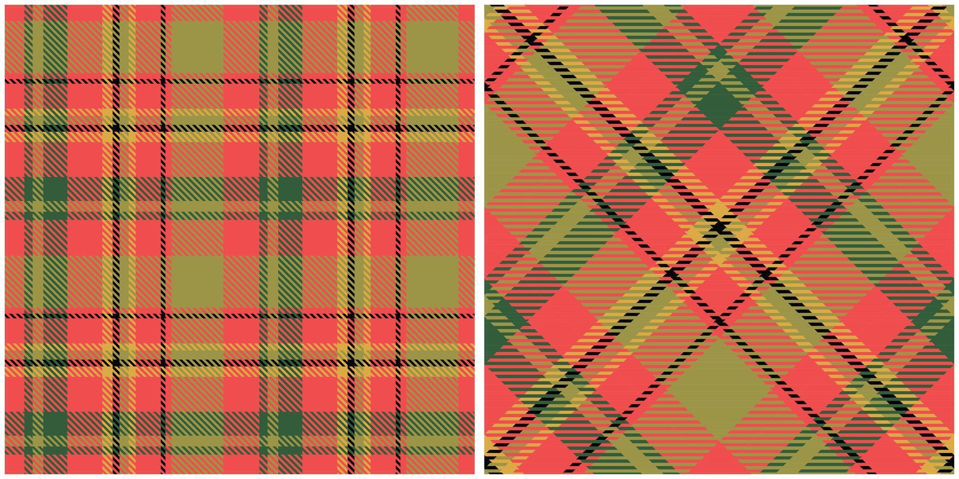 Tartan Plaid Seamless Pattern. Checker Pattern. Seamless Tartan Illustration Set for Scarf, Blanket, Other Modern Spring Summer Autumn Winter Holiday Fabric Print. vector