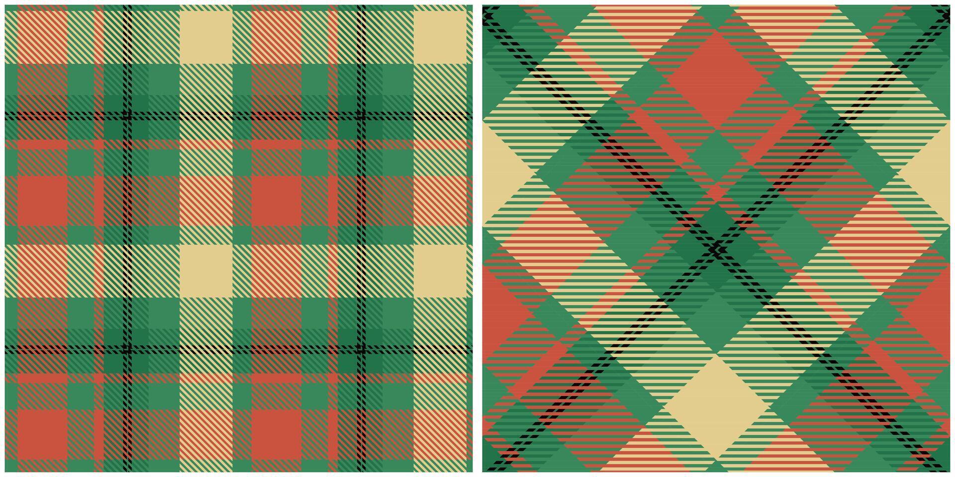 Classic Scottish Tartan Design. Scottish Tartan Seamless Pattern. Seamless Tartan Illustration Set for Scarf, Blanket, Other Modern Spring Summer Autumn Winter Holiday Fabric Print. vector