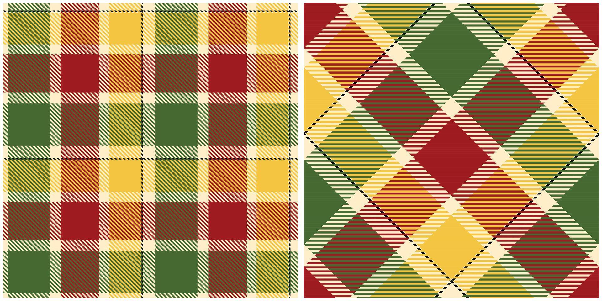 Tartan Plaid Seamless Pattern. Scottish Plaid, Seamless Tartan Illustration Set for Scarf, Blanket, Other Modern Spring Summer Autumn Winter Holiday Fabric Print. vector