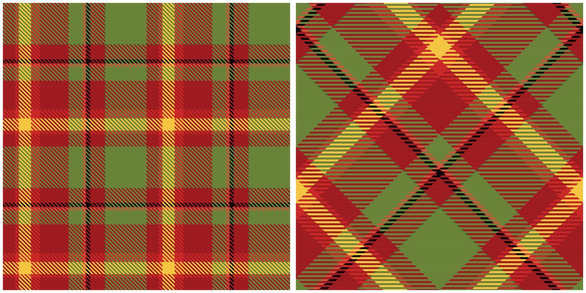 Scottish Tartan Plaid Seamless Pattern, Checkerboard Pattern. Seamless Tartan Illustration Set for Scarf, Blanket, Other Modern Spring Summer Autumn Winter Holiday Fabric Print. vector