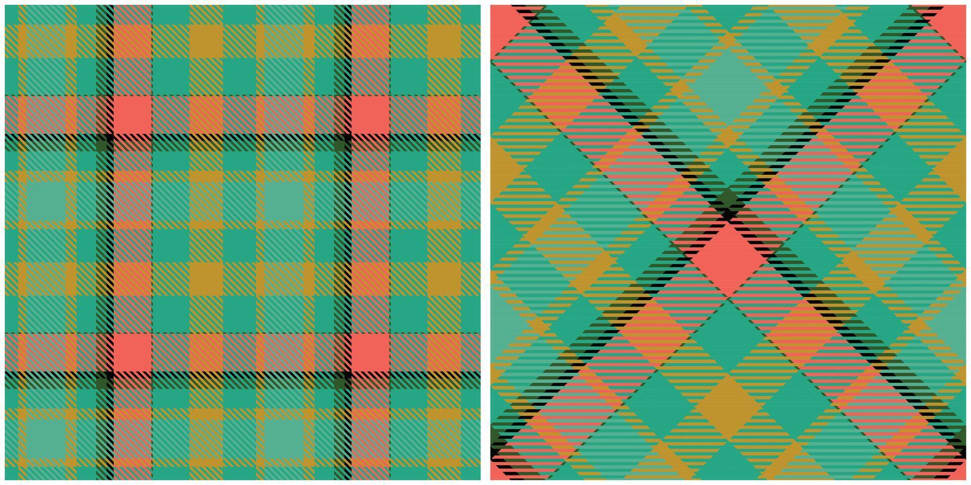 Tartan Seamless Pattern. Sweet Checkerboard Pattern Seamless Tartan Illustration Set for Scarf, Blanket, Other Modern Spring Summer Autumn Winter Holiday Fabric Print. vector