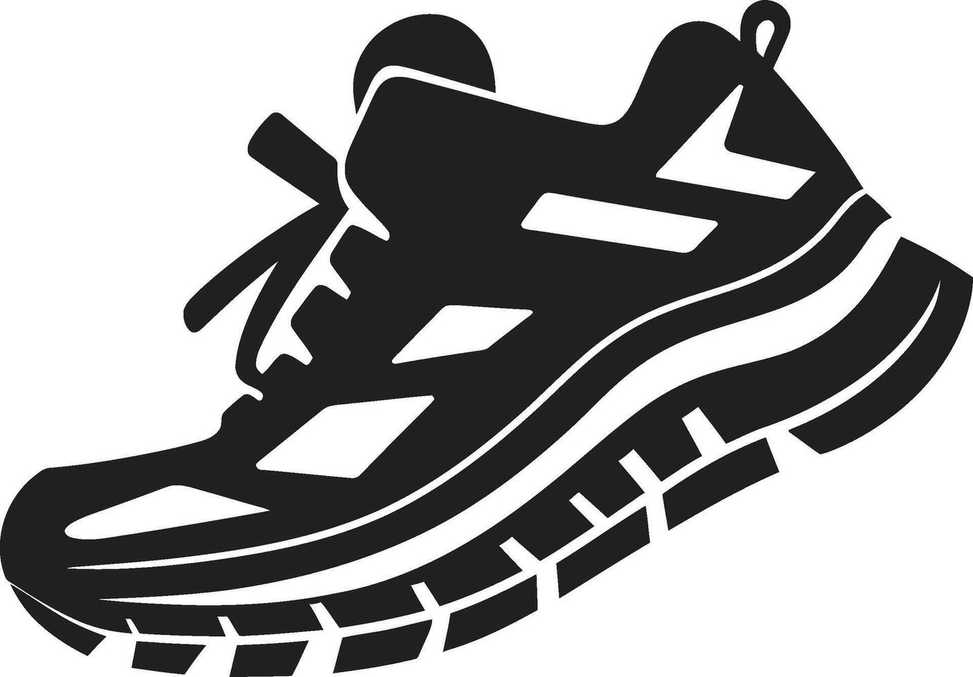 Chic Athletic Charm Modern Footwear Shadow Sprinter Elegant Black Shoe Graphic vector