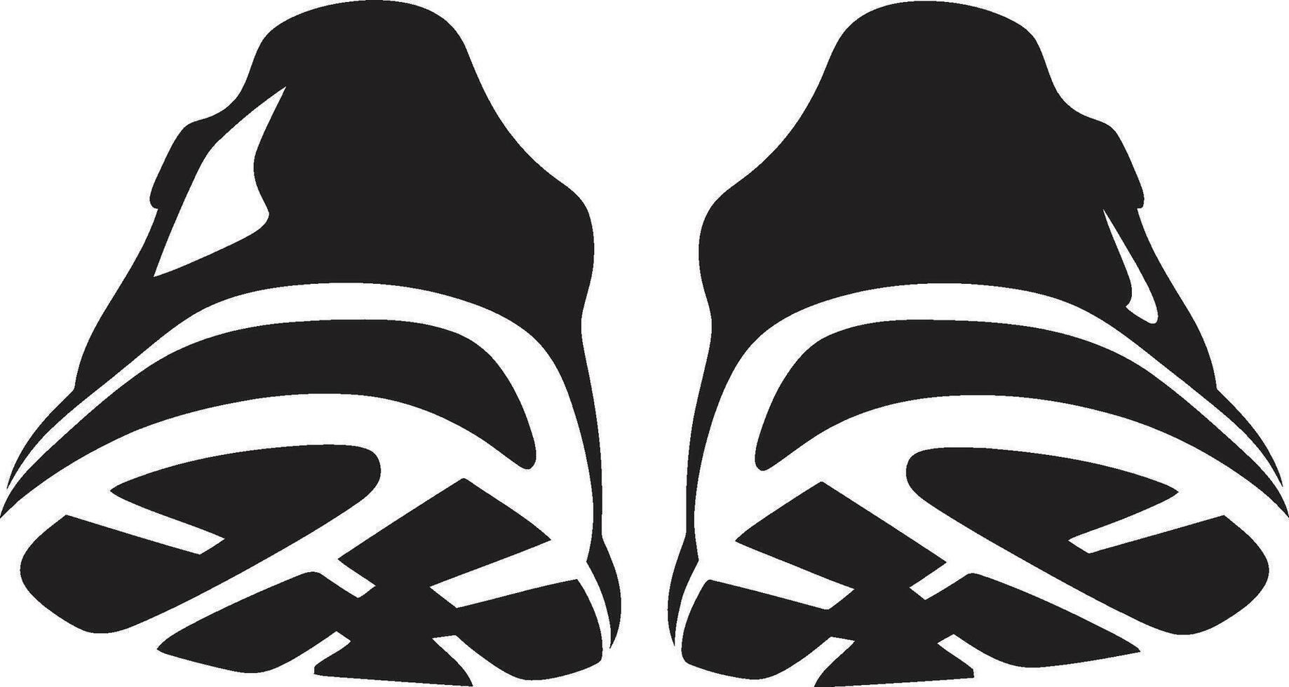 Shadow Sprinter Chic Shoe Graphic Gothic Gear Sophisticated Black Shoe vector