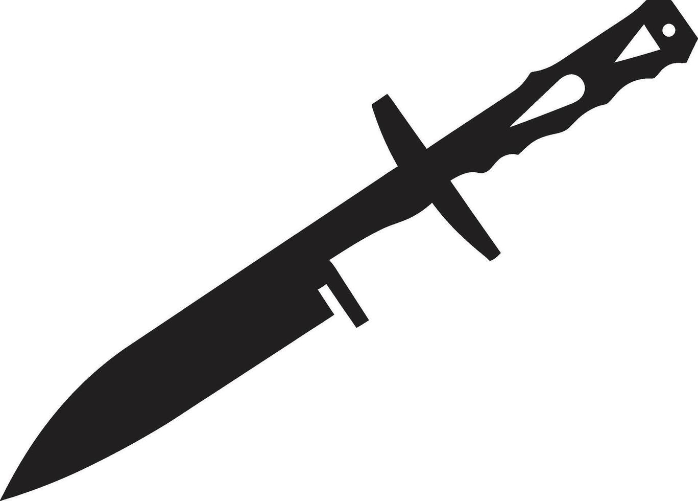 Midnight Marauder Minimalistic Combat Knife Mystic Militant Intriguing Black Knife Graphic vector