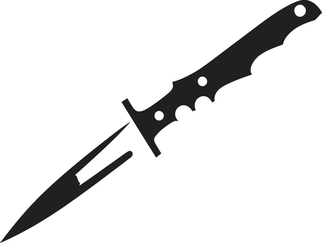 Silent Stalker Chic Knife Element Gothic Gladiator Sophisticated Black Combat Knife Graphic vector