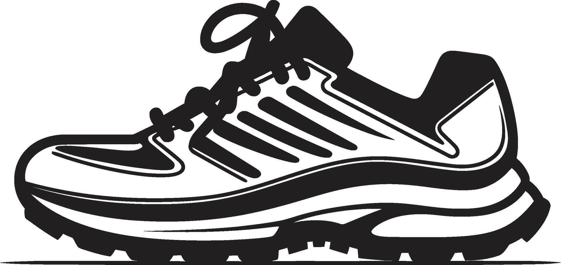 tinta innovador contemporáneo negro Deportes zapato sombra sprinter elegante zapato gráfico vector