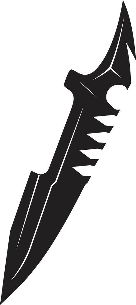 Ebony Enigma Refined Combat Knife Element Chic Covert Cutlass Modern Blade Graphic vector