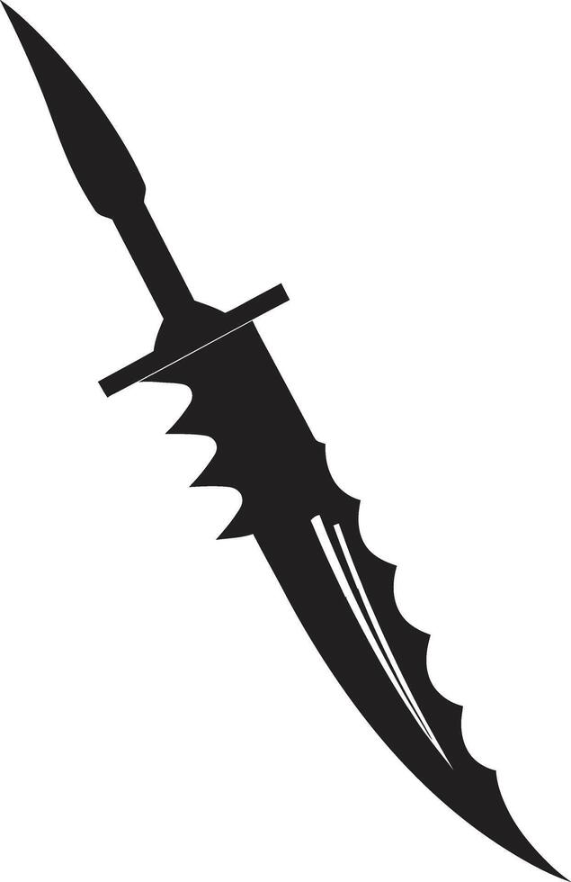 Ink Assassin Modern Combat Silent Slayer Chic Black Knife Element vector