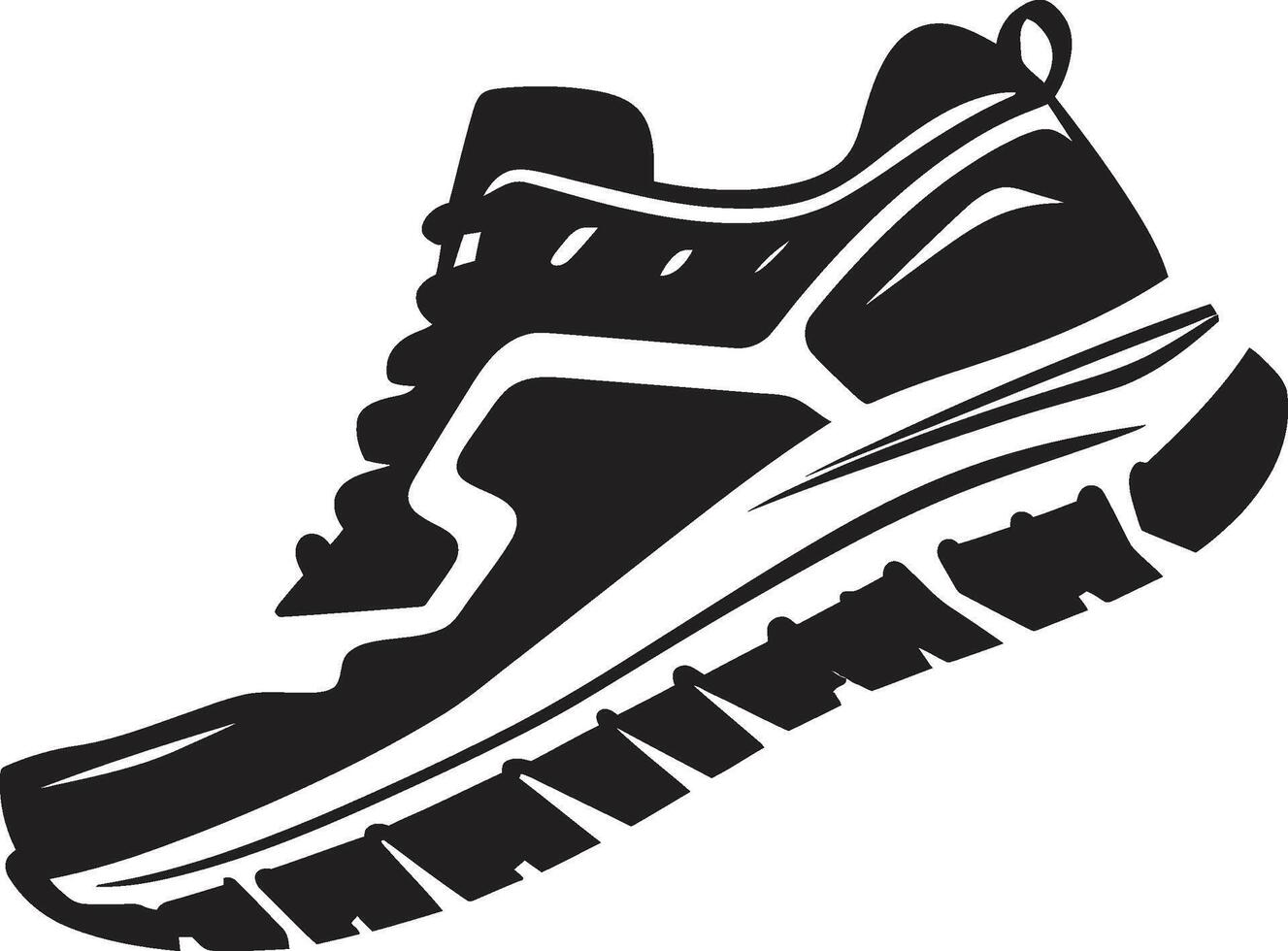Midnight Maverick Elegant Black Shoe Graphic Ink Innovator Contemporary Sports Shoe vector