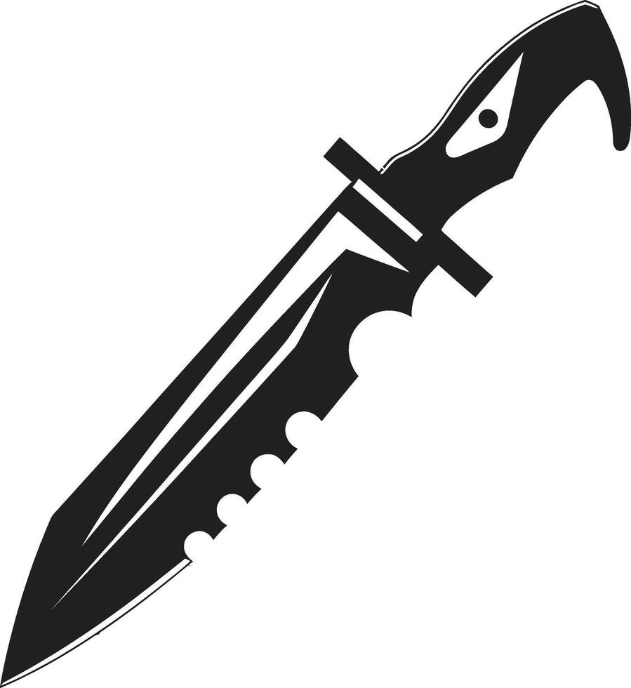 Mystic Militant Intriguing Black Knife Graphic Ebony Executioner Refined Blade Element vector