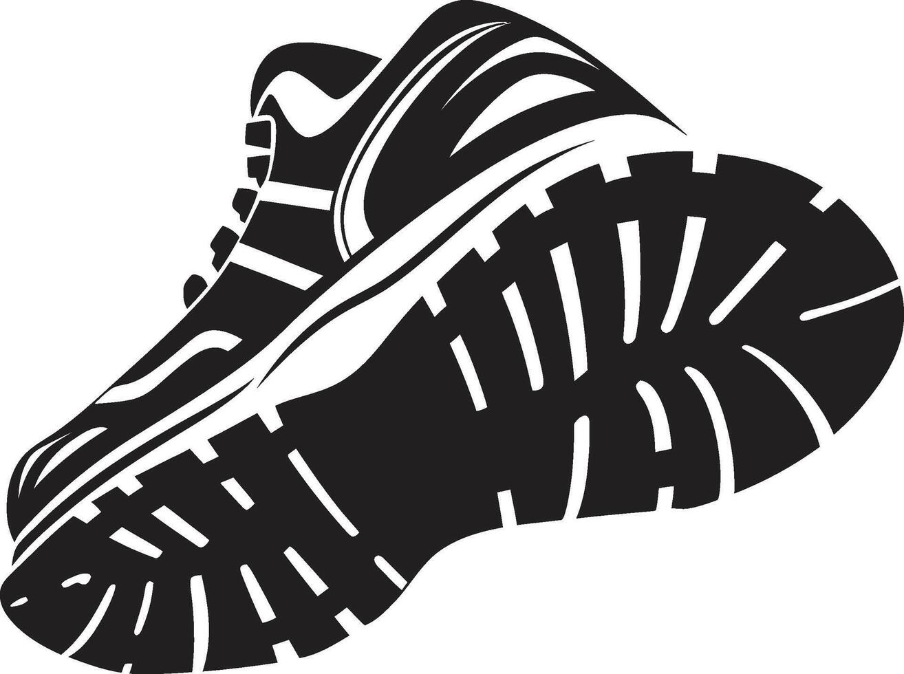 Ink Athlete Contemporary Footwear Midnight Marathoner Minimalistic Black Sneakers vector