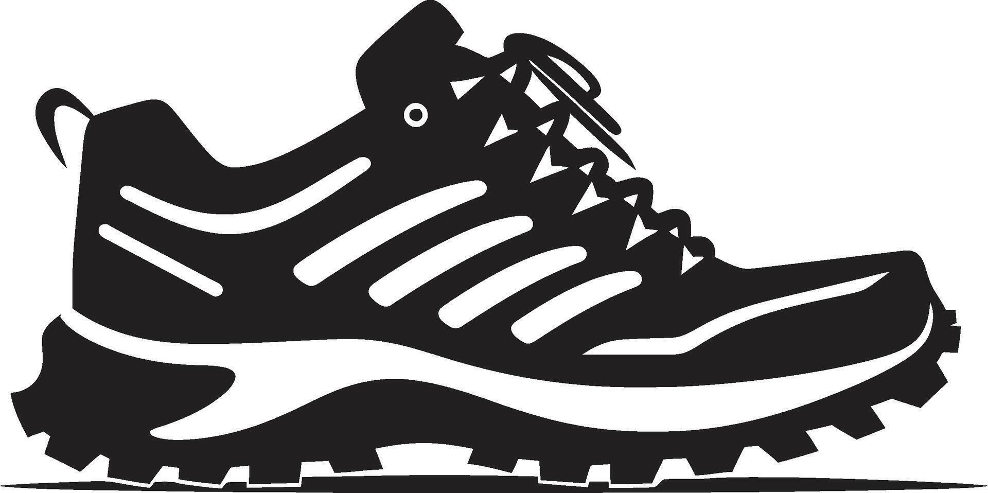 Silent Stride Minimalistic Black Shoe Mystic Marathon Intriguing Sports Shoe Graphic vector