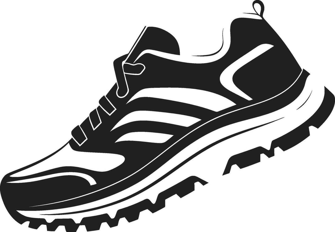 Silent Strider Minimalistic Sports Shoe Mystic Sprint Intriguing Black Shoe Graphic vector