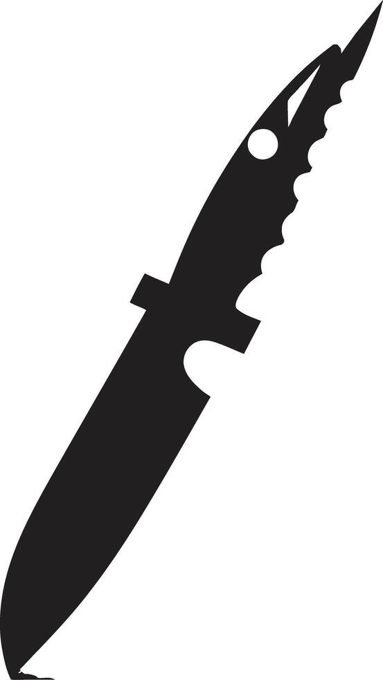 Shadow Slayer Chic Combat Knife Graphic Gothic Gladiator Sophisticated Black Knife Symbol vector