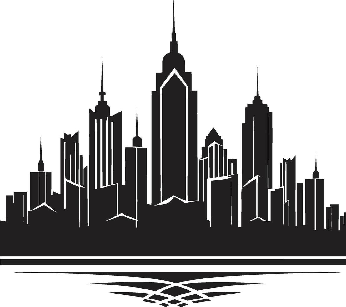 Mystic Urban Atmosphere Intriguing Ebony Elegance Refined Black Graphic vector