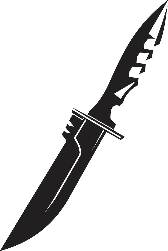 Ink Infiltrator Contemporary Black Combat Knife Graphic Shadow Sabre