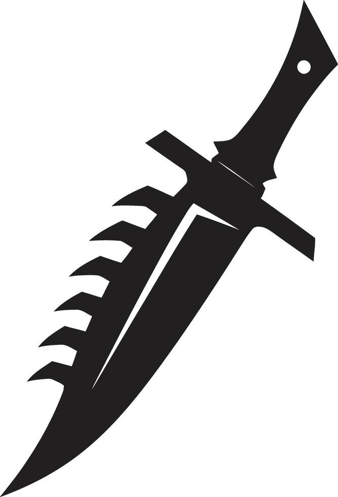 Silent Saboteur Minimalistic Combat Knife Illustration Mystic Militant Intriguing Blade vector