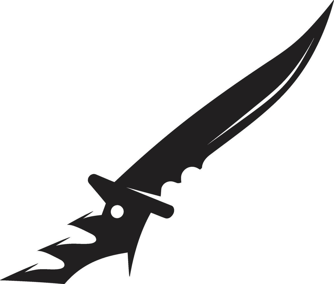 Ink Infiltrator Contemporary Combat Knife Element Shadow Sabre Chic Black Knife Graphic vector