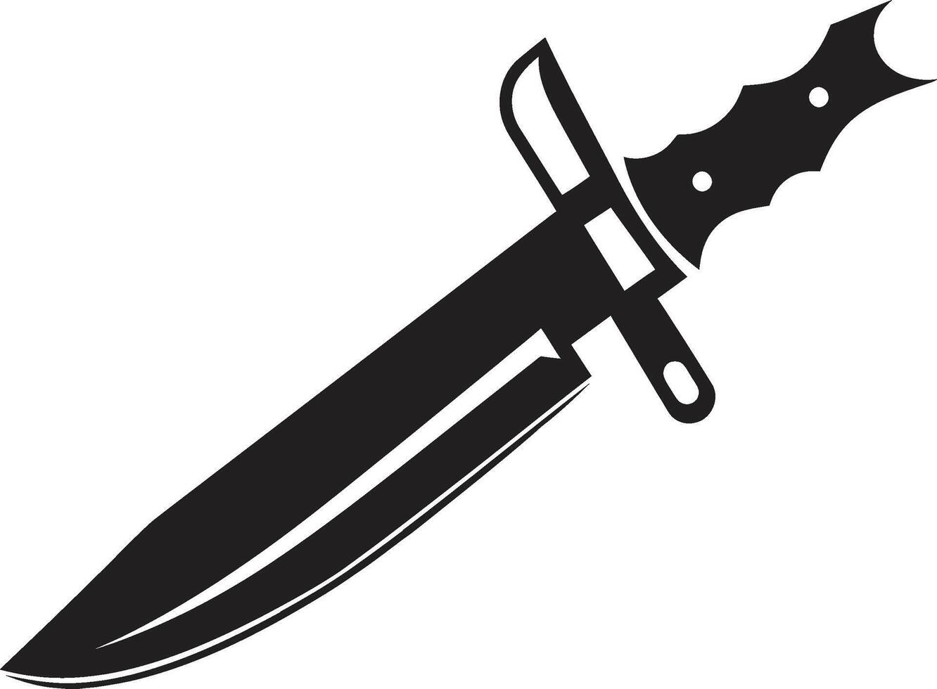 Chic Tactical Tool Modern Blade Graphic Noir Nightblade Stylish Abstract Combat Knife Element vector