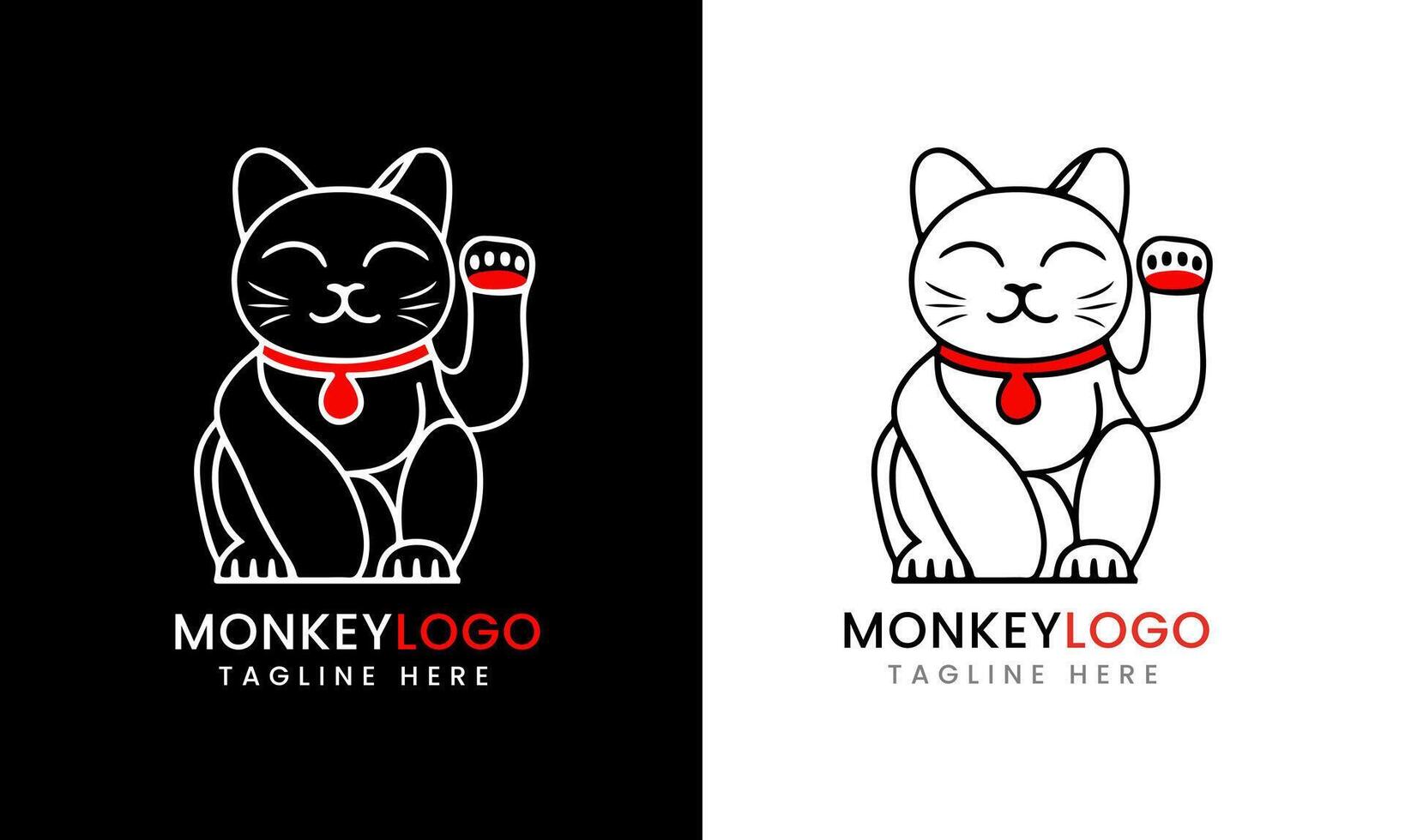 Monkey icon, monkey man minimalist logo sample idea vector