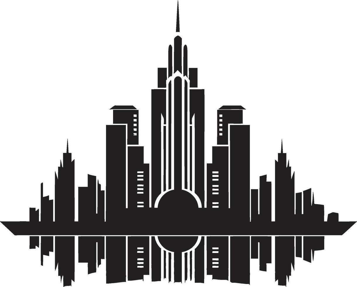 Mystic Urban Atmosphere Intriguing Ebony Elegance Refined Black Graphic vector