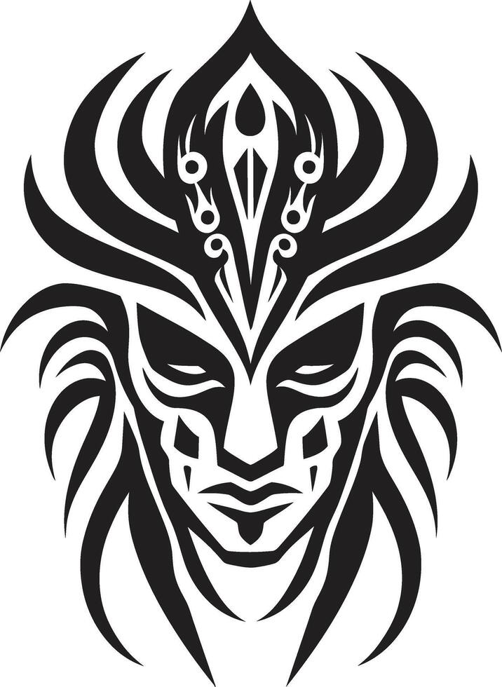 Polynesian Princess Black Tribal Woman Island Essence Hawaii Tribal Woman Silhouette vector