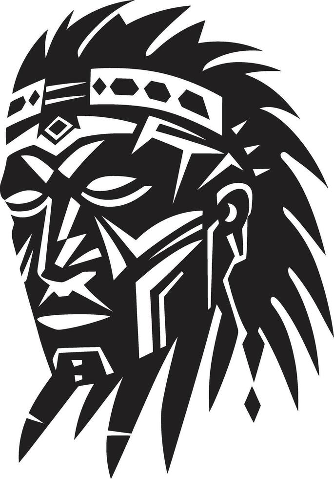 Tropical Legacy Black Tribal Woman Symbol Tribal Harmony Hawaii Tribal Woman Element vector