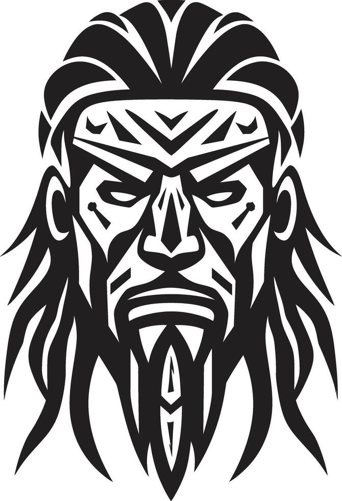 Island Pride Tribal Woman in Black Tribal Aura Hawaiian Woman Symbol vector