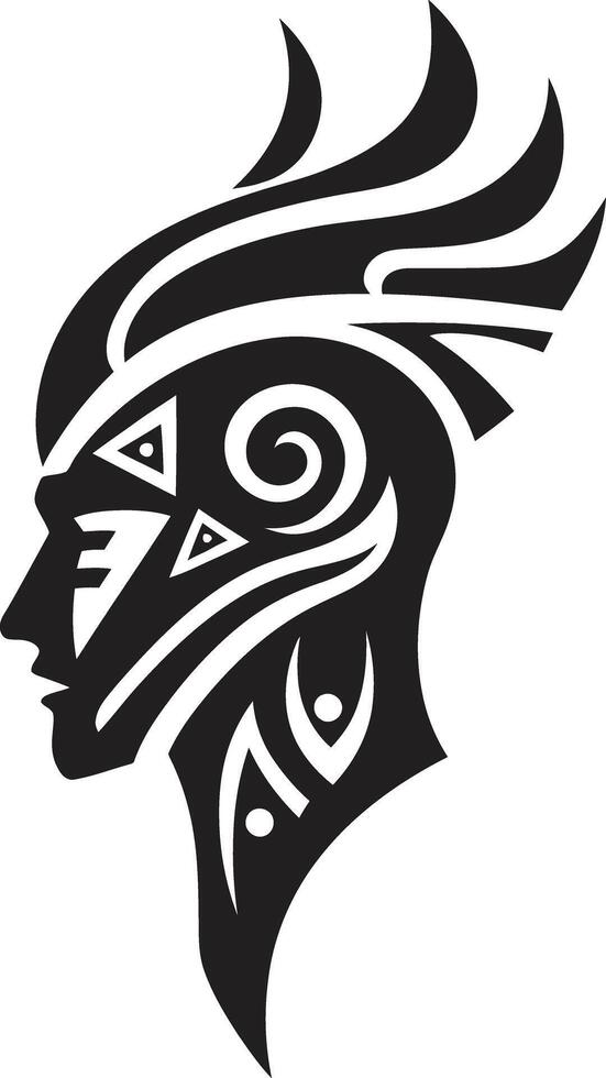 Tribal Legacy Hawaiian Woman Symbol Tropical Tranquility Hawaiian Woman Graphic Element vector