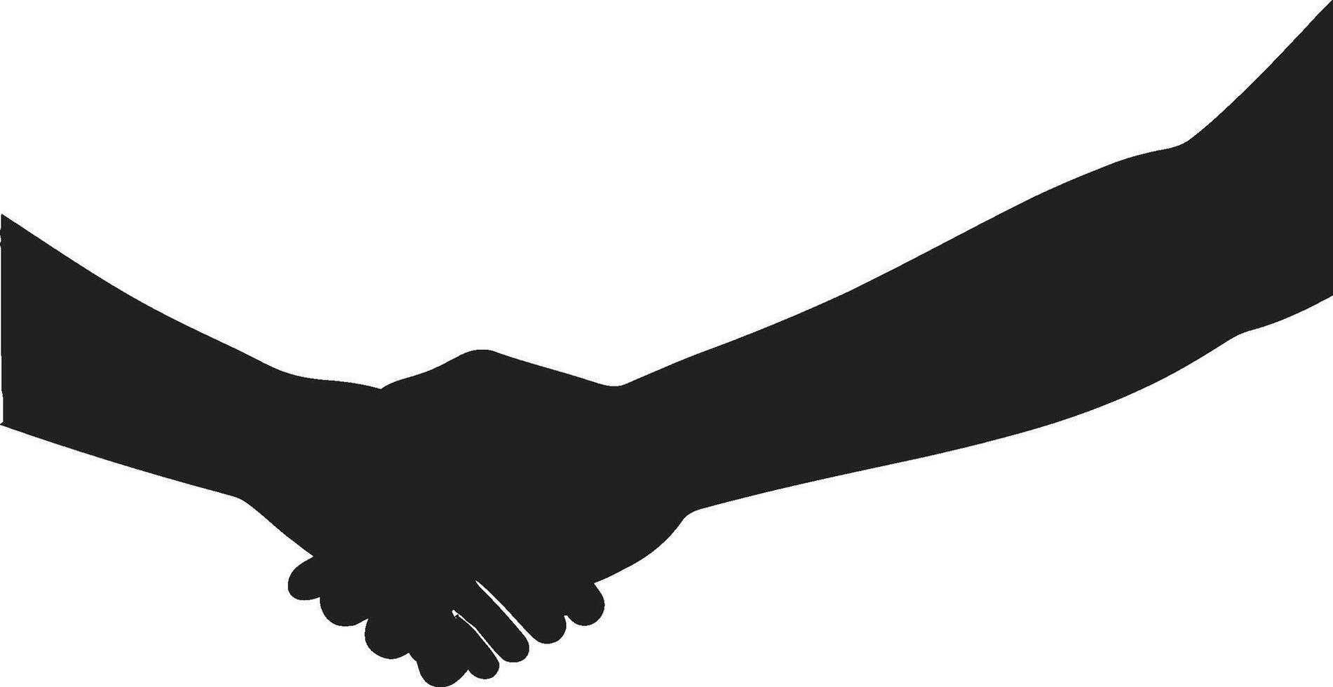Unity Concordance Handshake Icon Design Mutual Concordance Black Handshake Graphic Element vector