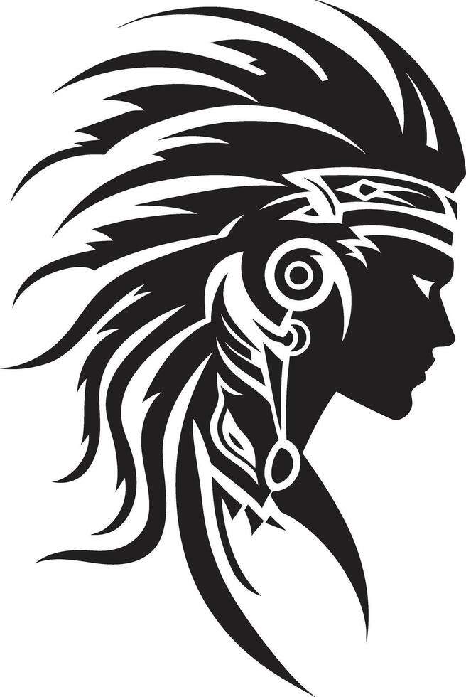 Pacific Essence Hawaii Woman Symbol Island Majesty Black Tribal Woman Graphic vector