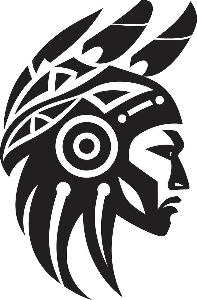 Island Harmony Black Tribal Woman Graphic Tribal Majesty Tribal Woman vector