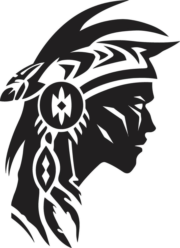 Oceanic Legacy Tribal Woman Symbol Island Tranquility Black Tribal Woman Graphic vector