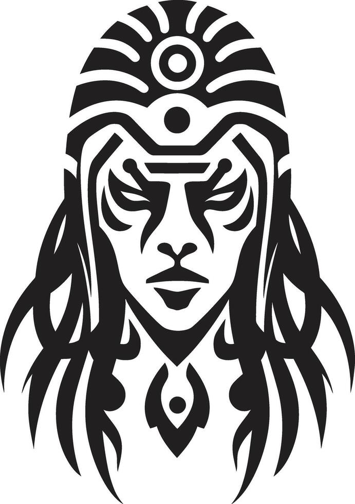 Pacific Legacy Tribal Woman Symbol Island Essence Black Island Woman Graphic vector