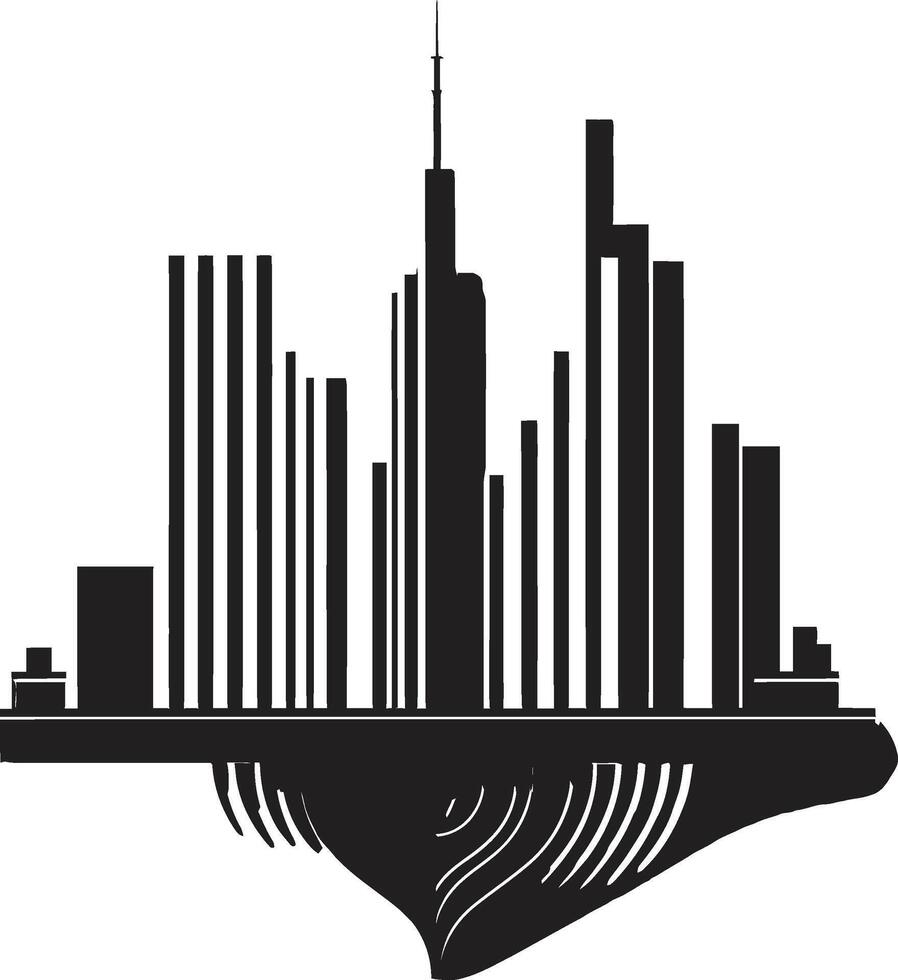 Gothic Glamour Sophisticated Black Building Element Silent Sanctuaries Minimalistic Architecture Design vector