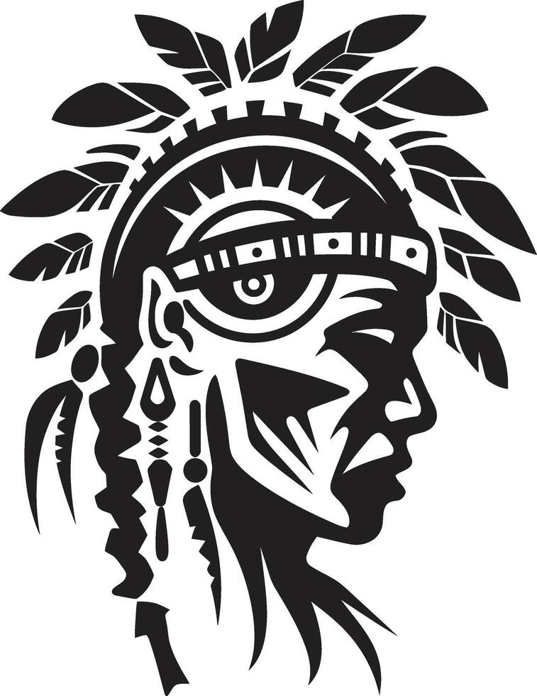 Island Enchantment Hawaiian Tribal Woman Graphic Tropical Legacy Black Tribal Woman Symbol vector