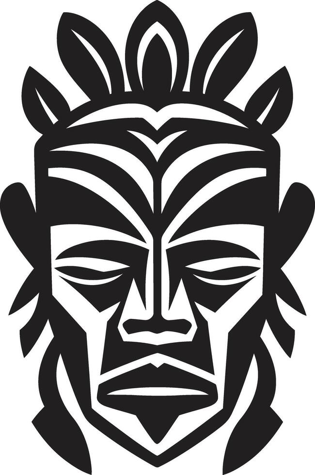 Island Goddess Hawaiian Woman Symbol Black Lava Beauty Tribal Woman Graphic Element vector