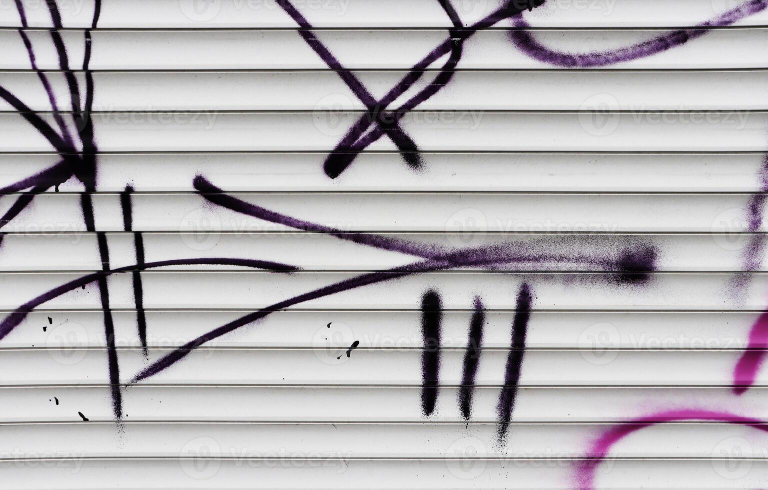 Graffiti Wall Tag. Painted Corrugated Steel Wall photo