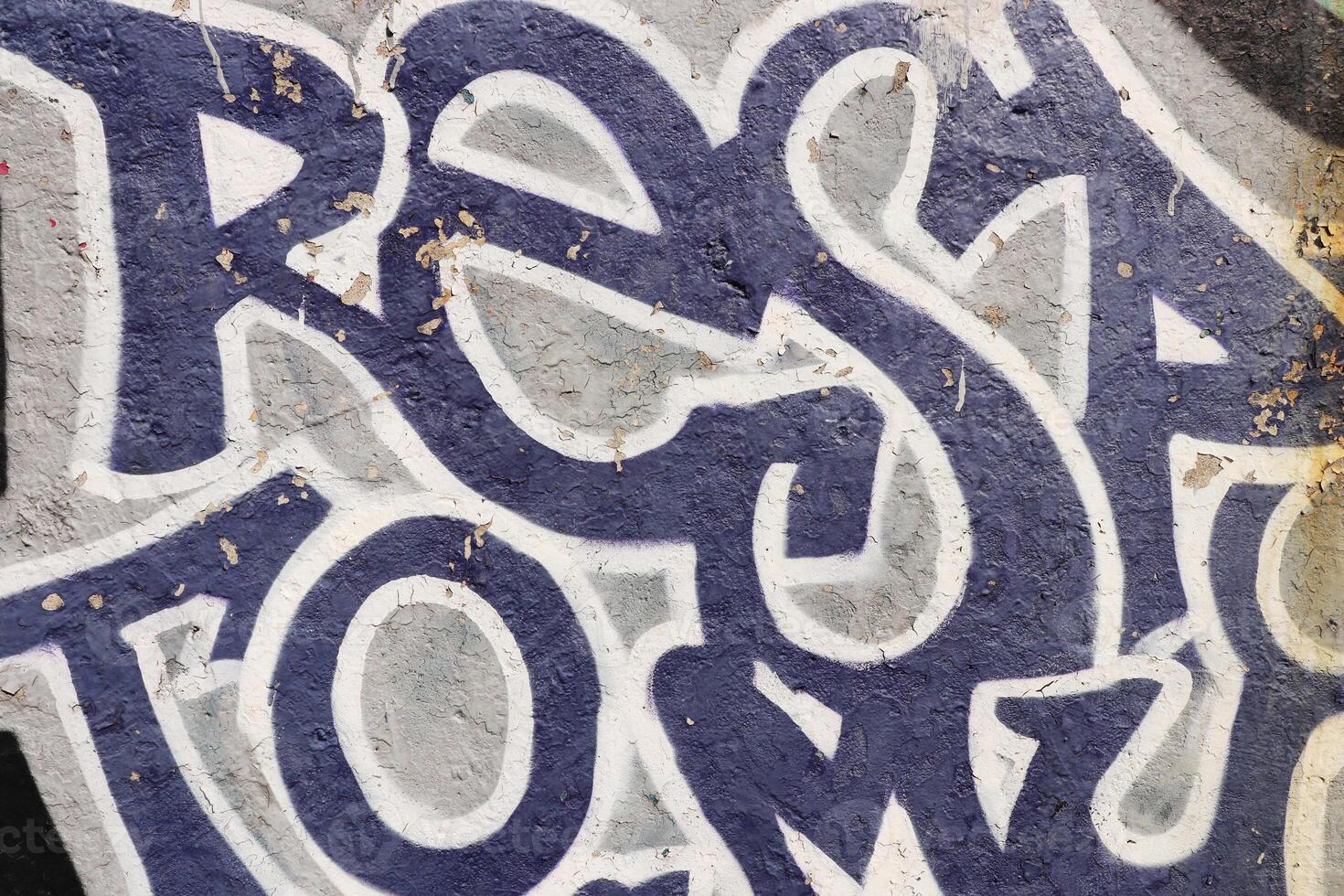 Weathered Graffiti Wall. Urban Street Art Beauty. Texture Backgr photo