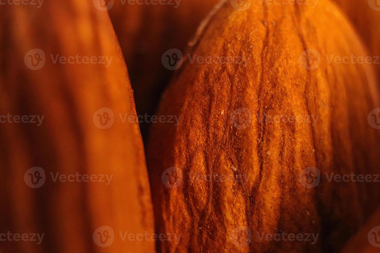 Almond Nut Texture Surface. Macro Closeup. Natural Organic Backg photo