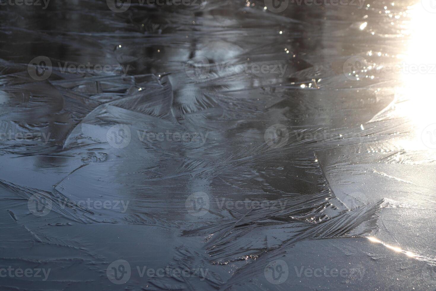 Ice Lake Pattern Surface Background Texture. Drawings of Ice Lin photo