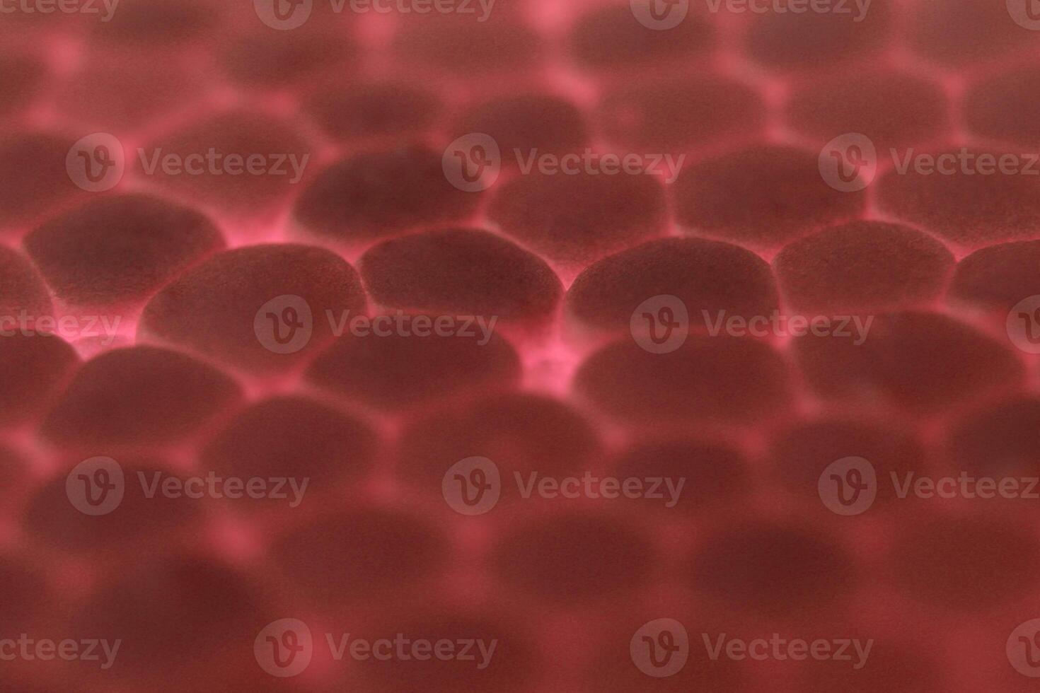Red Foam Plastic Texture. Abstract Styrofoam Background. Macro Closeup. photo